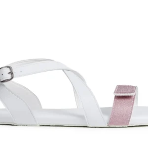 Damen Comfort-Sandalen Hava Sparkle Weiß